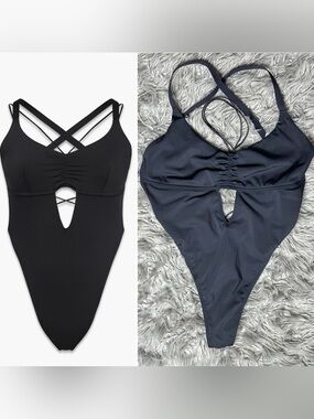 Savage X Fenty Black Caviar Curve Alert Bodysuit XL